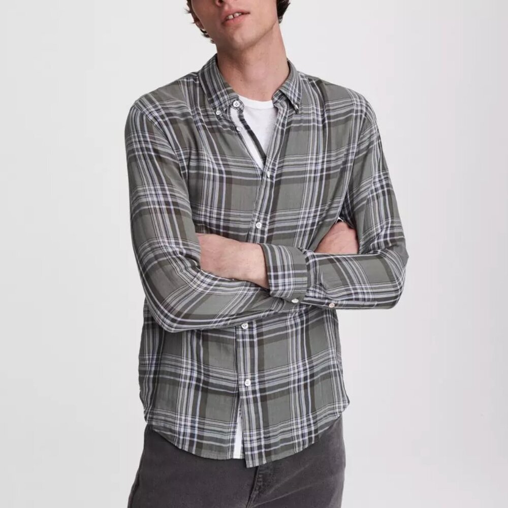 $225 Brand New - Rag & Bone Fit 2 Tomlin Double Gauze - Cotton Large - With Tags